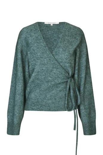 Brook Knit Wrap Cardigan, Balsam Green